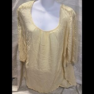 Pale yellow unique spectrum blouse